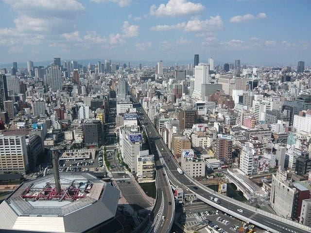 Die japanische Metropole Osaka.