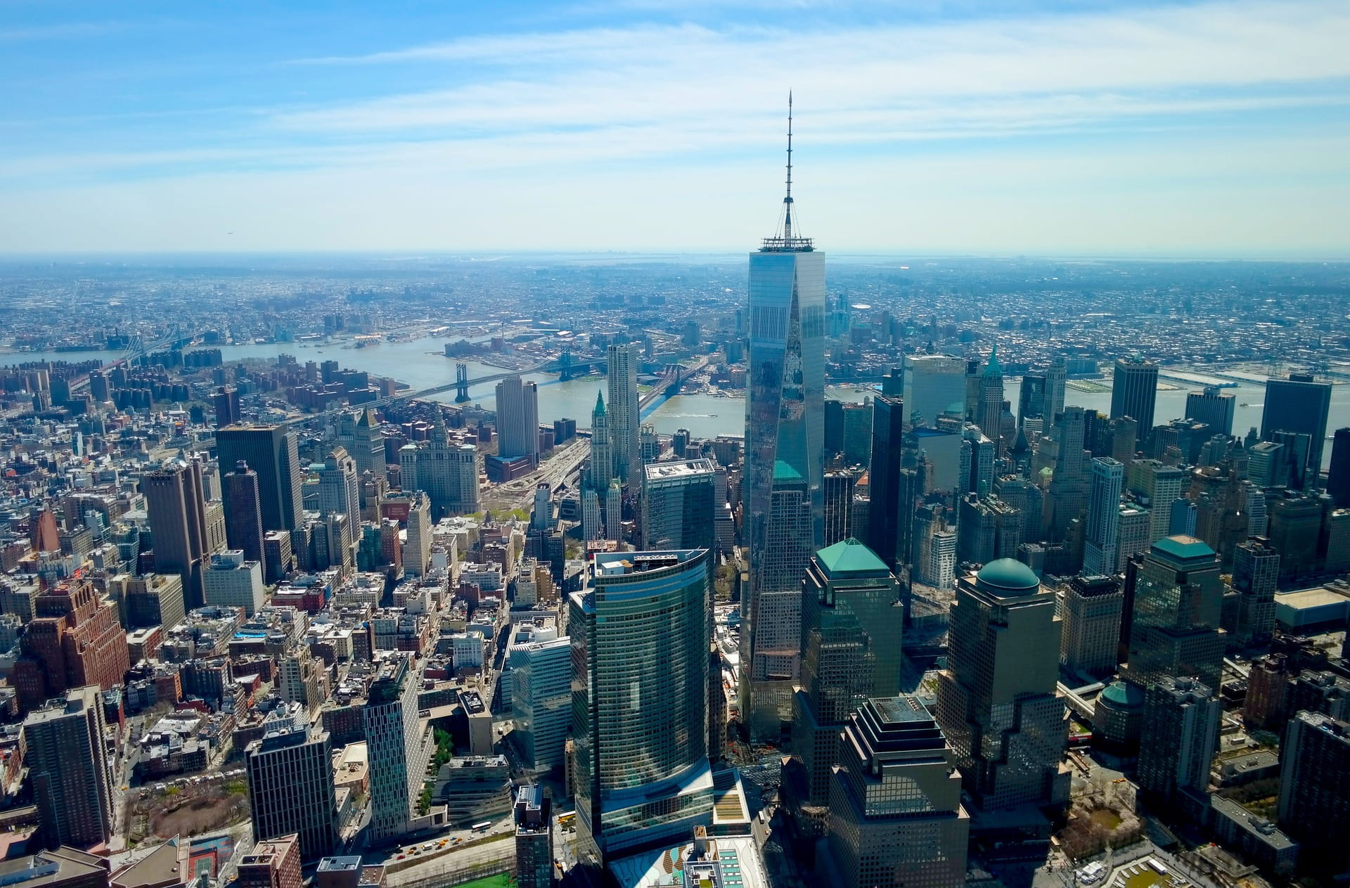 NYC Innenstadt aus der Luft.