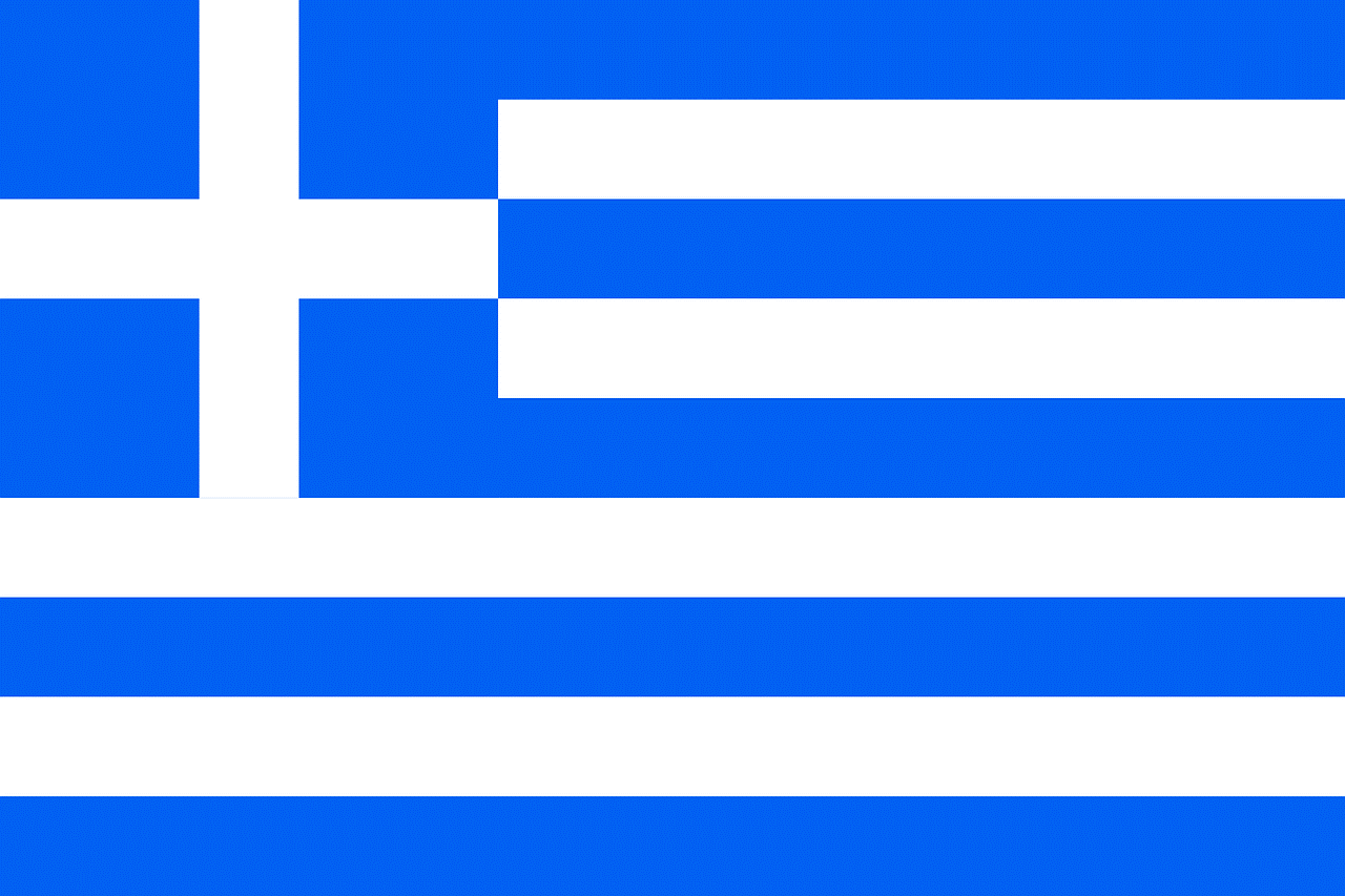 Die Flagge von Griechenland.