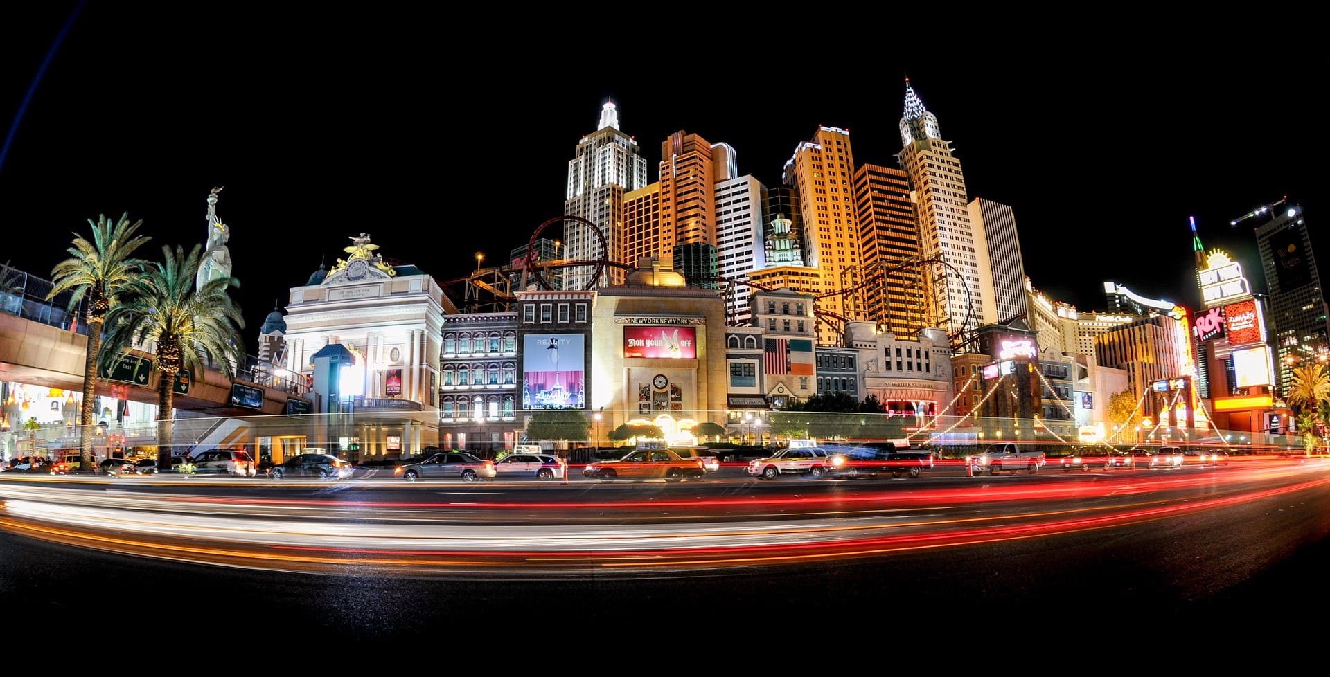 Las Vegas Strip bei Nacht.