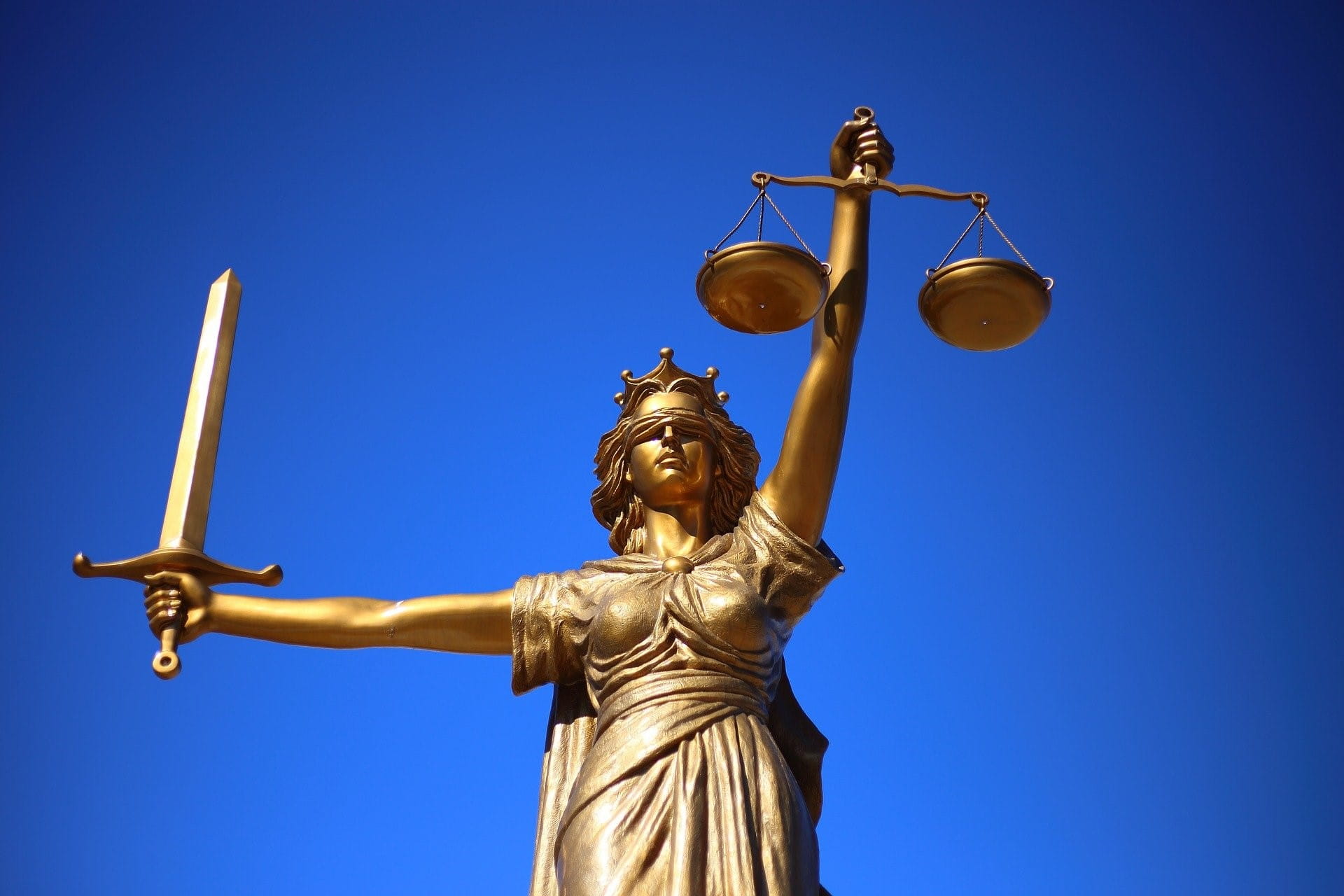 Die Statue Justizia – die Göttin der Gerechtigkeit.