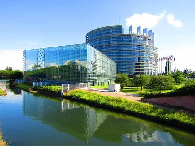 Das Gebäude des Europäischen Parlaments, das sich in Straßburg befindet.