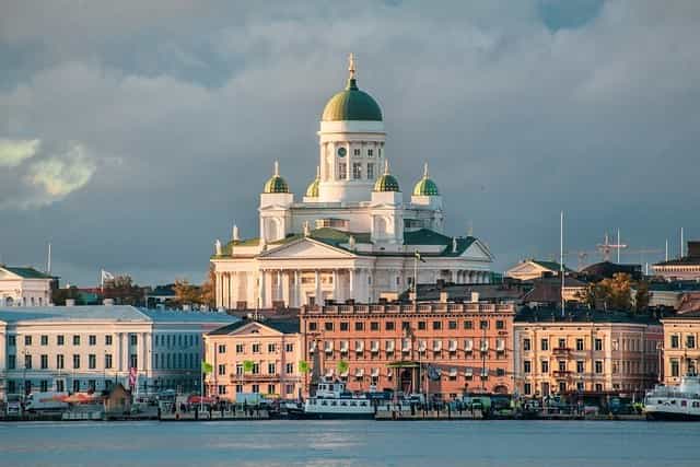 Die berühmte Kathedrale von Helsinki, der Hauptstadt Finnlands.