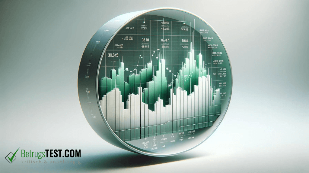 Symbolische Darstellung von Handelskursen beim Trading - Erstellt mit AI durch Betrugstest Prompt.