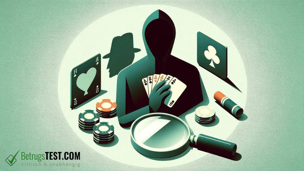 Symbolische Darstellung von illegalem Glücksspiel - Erstellt mit AI durch Betrugstest Prompt.