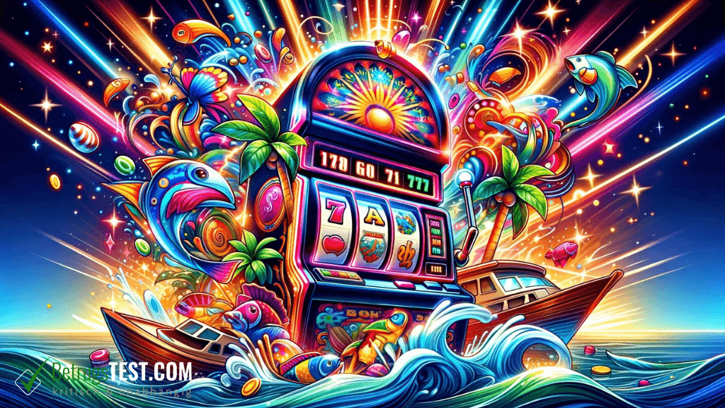 Darstellung des Online Slots Boat Bonanza Down Under - Erstellt mit AI durch Betrugstest Prompt.