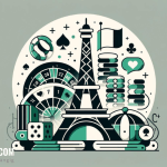 Der Eiffelturm mit Glücksspielelementen drum herum - Erstellt mit AI durch Betrugstest Prompt.