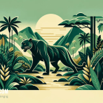 Ein Panther im Dschungel - Erstellt mit AI durch Betrugstest Prompt.