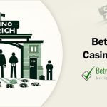 Casino, das ausgeraubt wird und Räuber mit Geldsäcken - Erstellt mit AI durch Betrugstest Prompt.