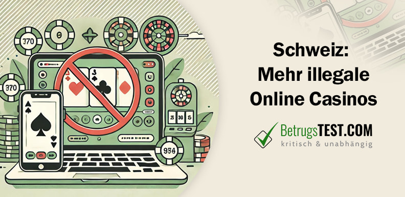 Laptop und Handy mit Casinos auf den Bildschirmen - Erstellt mit AI durch Betrugstest Prompt.