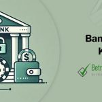 Ein Banksymbol mit einem Schloss und einem Casino-Chip, das eine Kontosperrung aufgrund von Online-Casino-Aktivitäten veranschaulicht - Erstellt mit AI durch Betrugstest Prompt.