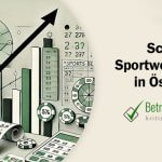 Die minimalistische Illustration zeigt den boomenden Sportwettenmarkt in Österreich mit einem stilisierten Diagramm, das Wachstum anzeigt - Erstellt mit AI durch Betrugstest Prompt.