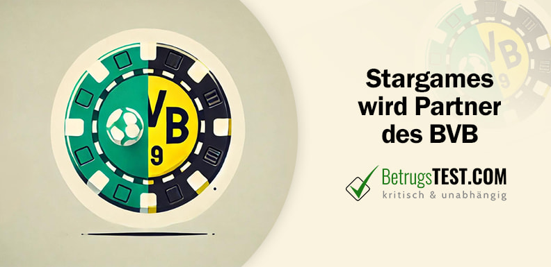 Zweigeteiltes BVB-Logo - Erstellt mit AI durch Betrugstest Prompt.