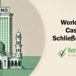 Casinogebäude hinter einem orientalisch anmutenden Bauwerk - Erstellt mit AI durch Betrugstest Prompt.