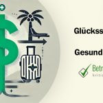 Minimalistische Grafik mit einem Krankenhaus-Symbol (Gebäude mit Kreuz) auf der linken Seite und einem Tourismus-Symbol (Palme und Koffer) auf der rechten Seite. - Erstellt mit AI durch Betrugstest Prompt.