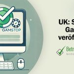 Computermonitor mit Glücksspielelementen und dem Schriftzug "Gamstop" - Erstellt mit AI durch Betrugstest Prompt.