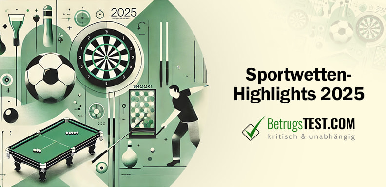 Unterschiedliche Symbole aus der Sport- und Glücksspielwelt - Erstellt mit AI durch Betrugstest Prompt.