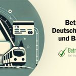 Ein Zug mit einem Achtung-Zeichen im Hintergrund sowie einer Darstellung eines Zugtickets - Erstellt mit AI durch Betrugstest Prompt.