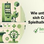 Verschiedene Menschen beim Online- und Offline-Glücksspiel - Erstellt mit AI durch Betrugstest Prompt.