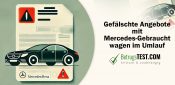 Mercedes-Limousine vor einem überdimensionalen Vertrag - Erstellt mit AI durch Betrugstest Prompt.