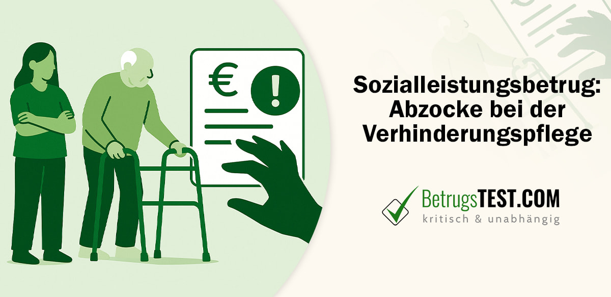 Eine Frau, die neben einem älteren Mann steht und eine Hand, die nach einem Antrag greift - Erstellt mit AI durch Betrugstest Prompt.