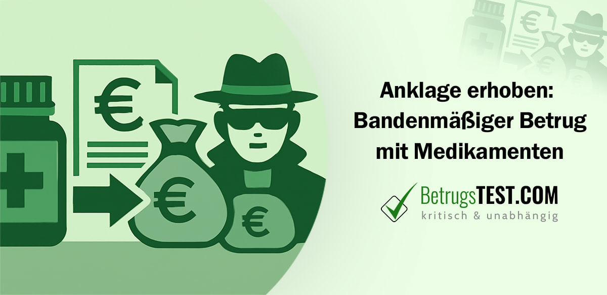 Kriminelle Person neben einem Geldsack und Medikamentenbehältern - Erstellt mit AI durch Betrugstest Prompt.