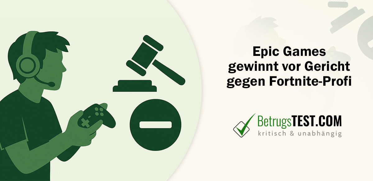 Ein Gamer und ein Richterhammer - Erstellt mit AI durch Betrugstest Prompt.