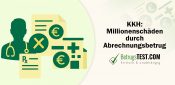 Mann mit Stetoskop inmitten von Abrechnungsscheinen - Erstellt mit AI durch Betrugstest Prompt.