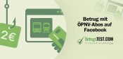Illustration eines 2-Euro-Betrugs mit gefälschten ÖPNV-Abos, einer Angel, einem Ticket auf einem Bildschirm und einer Hand mit Bankkarte. - Erstellt mit AI durch Betrugstest Prompt.