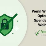 Spendenbecher, in den ein Geldschein gesteckt wird. Neben dem Becher ein Schild mit einem durchgestrichenen Vorhängeschloss. - Erstellt mit AI durch Betrugstest Prompt.