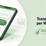 Minimalistische Illustration eines Smartphones mit Chatblasen, von denen eine zerbricht. Im Hintergrund sind abstrakte Fußballtrikots mit Pfeilen angedeutet, die einen Transfer symbolisieren. Das Motiv steht für Betrug über Messenger-Dienste im deutschen Fußball. - Erstellt mit AI durch Betrugstest Prompt.