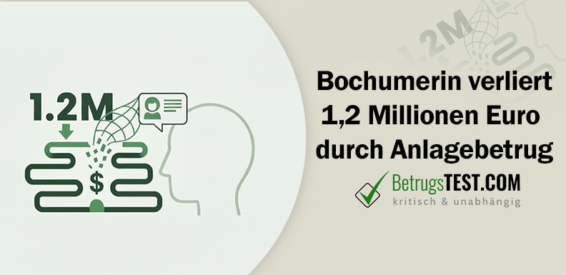 Darstellung von 1,2 Millionen, die durch ein Netzwerk fließen und in den Kopf einer Person mit einer Sprechblase gelangen.- Erstellt mit AI durch Betrugstest Prompt.