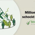 Illustration eines organisierten Betrugsnetzwerks: Personen in grünen Tönen stehen im Kreis um Geldstapel vor der stilisierten Louvre-Glaspyramide, verbunden durch Linien und Pfeile, die das systematische Zusammenspiel symbolisieren - Erstellt mit AI durch Betrugstest Prompt.