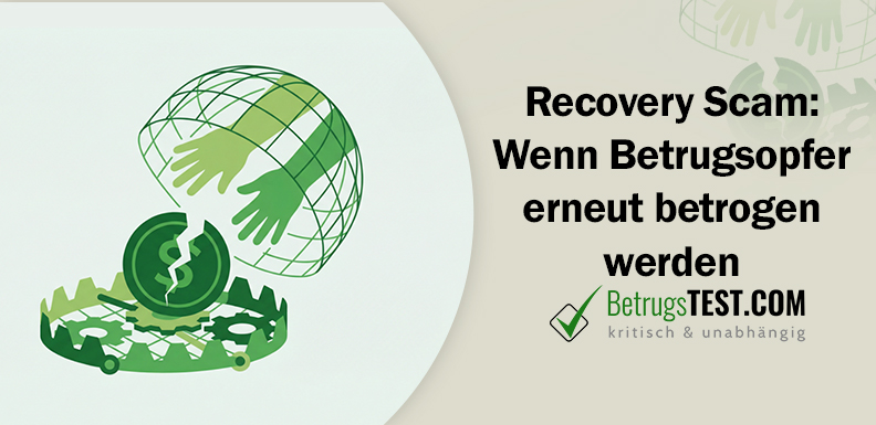 Konzeptuelle Illustration eines grünen Globus mit zwei Händen, der über einer geöffneten Falle mit einem zerbrochenen Dollar-Symbol schwebt. - Erstellt mit AI durch Betrugstest Prompt.