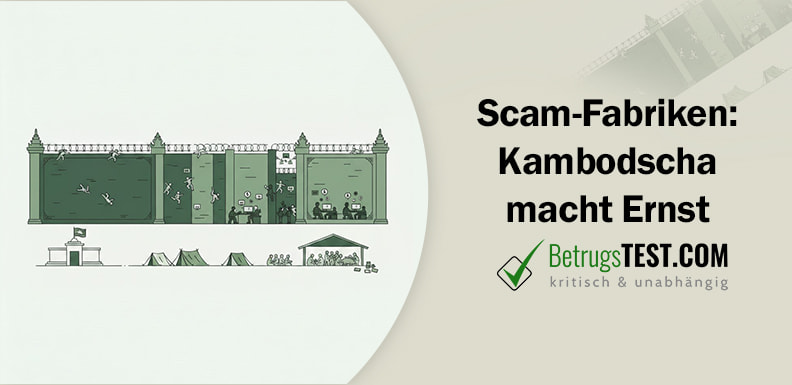 Menschen fliehen über eine Stacheldrahtmauer aus Scam-Fabriken in provisorische Lager in Kambodscha. - Erstellt mit AI durch Betrugstest Prompt.